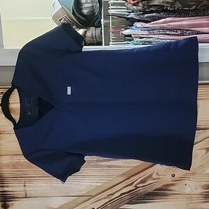 Figs Navy V-Neck Scrub Top